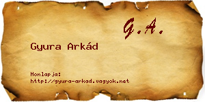 Gyura Arkád névjegykártya